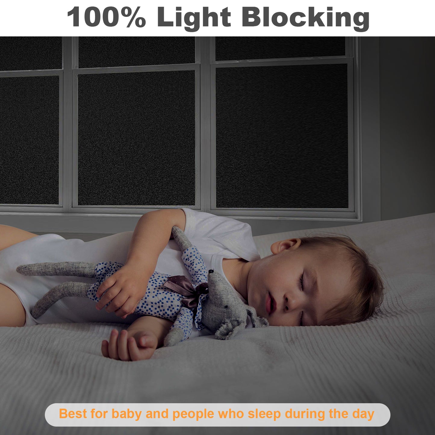 100% LIGHT BLACKOUT WINDOW FILM